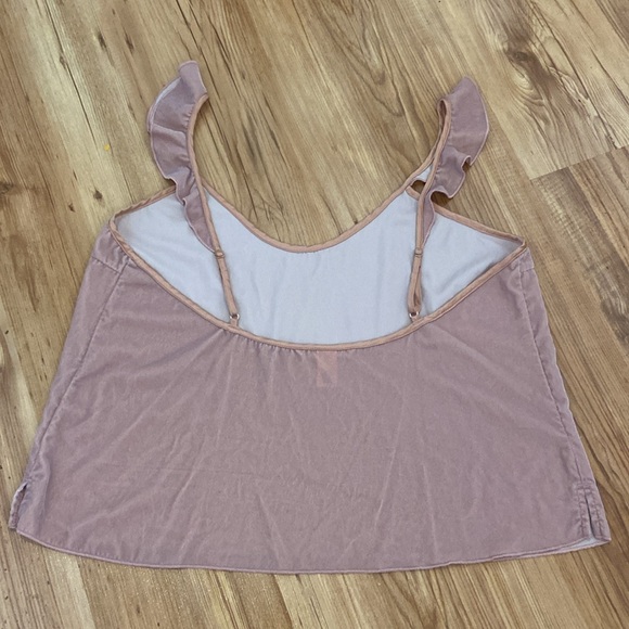 VICTORIA’S SECRET velvet ruffle strap camisole Large - Picture 2 of 8